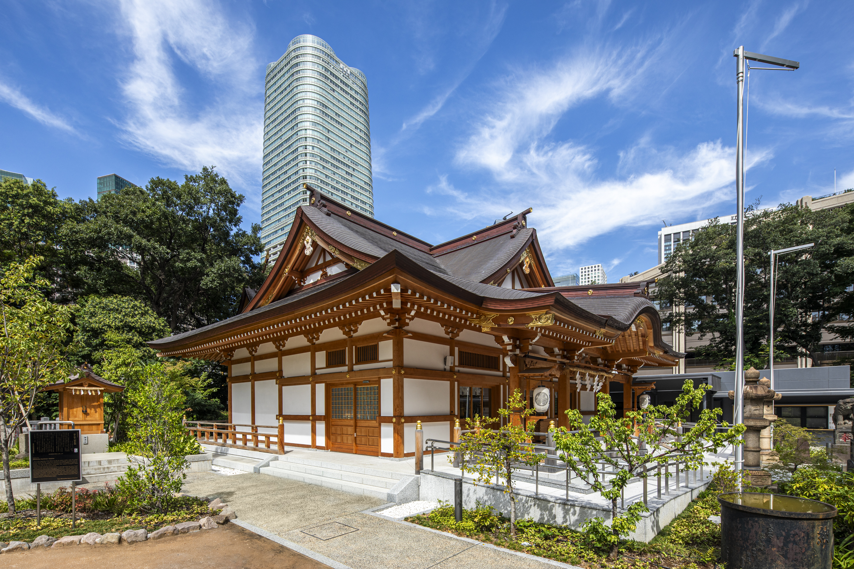 The shrine amid greenery